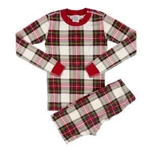 Hanna Andersson Organic Cotton Plaid Pajama Set Red Tartan Plaid Kids 6–7